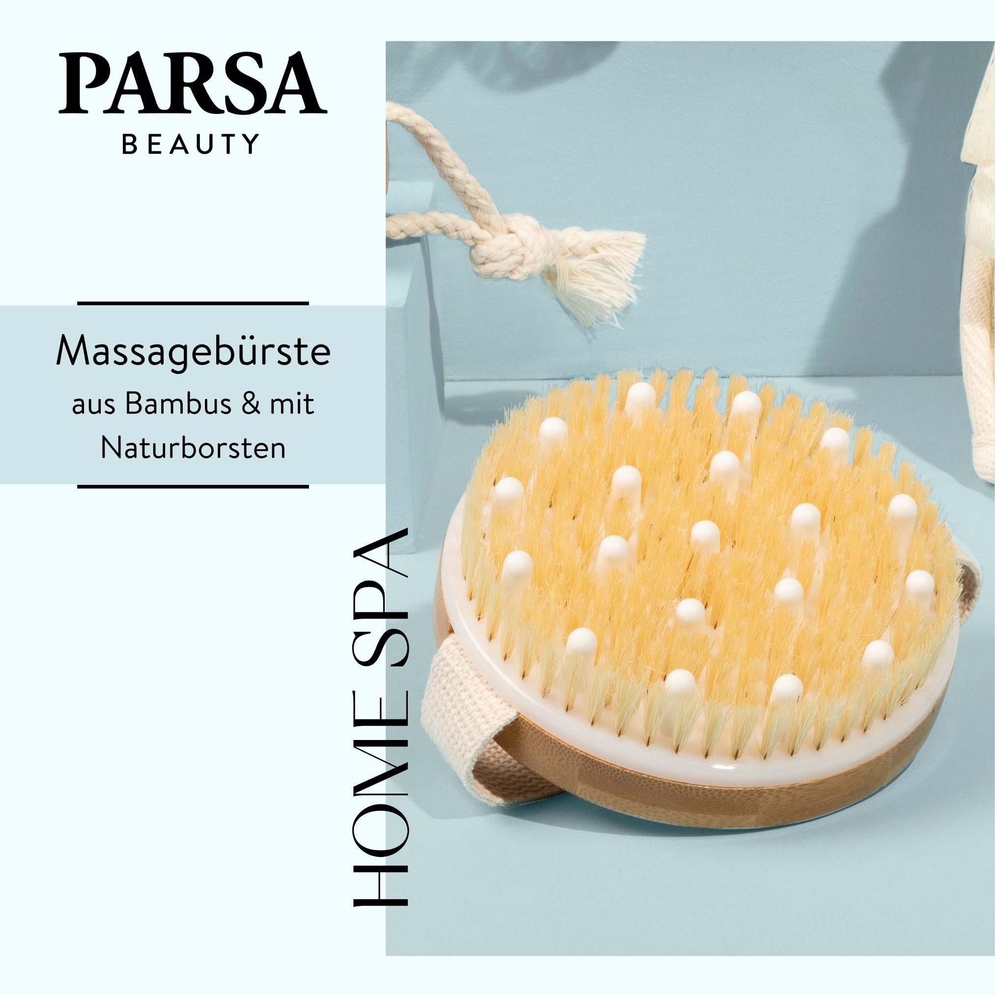 PARSA Beauty Massagebürste PARSA Beauty WELLNESS Bambus Handmassagebürste Massage Tool