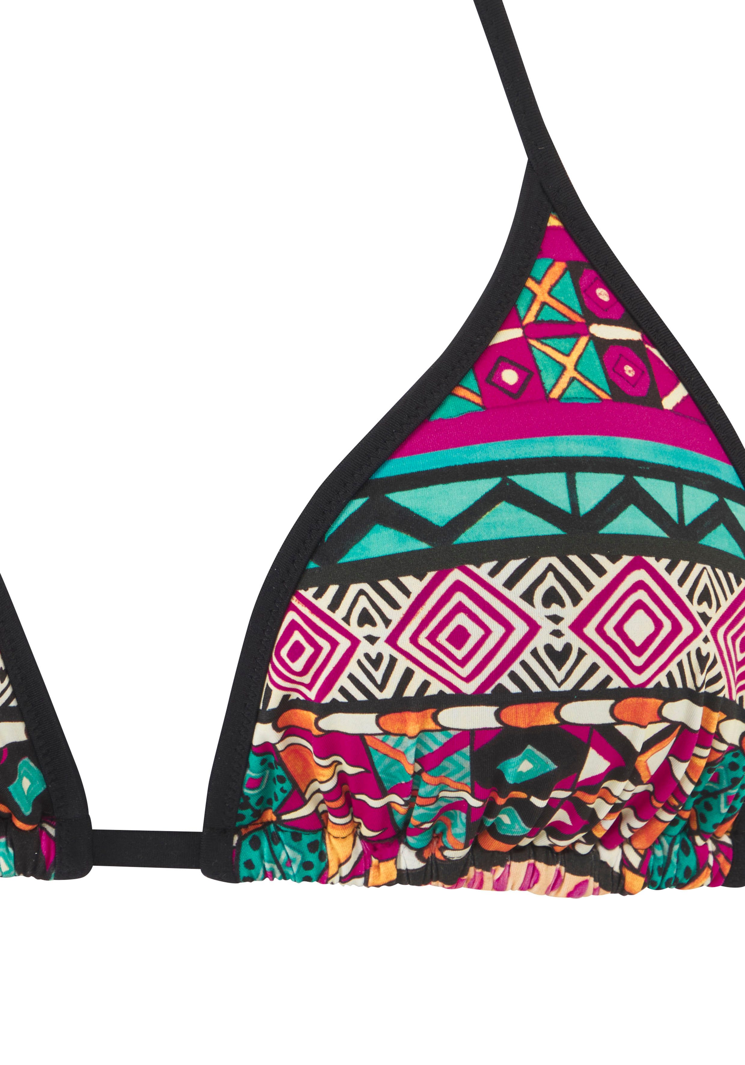 Buffalo Triangel-Bikini mit farbenfrohen Design