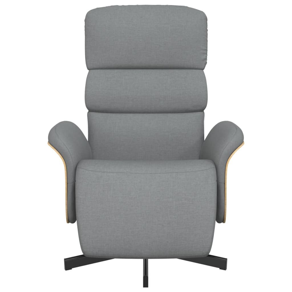 vidaXL Sessel Relaxsessel mit Fußteil Hellgrau günstig online kaufen