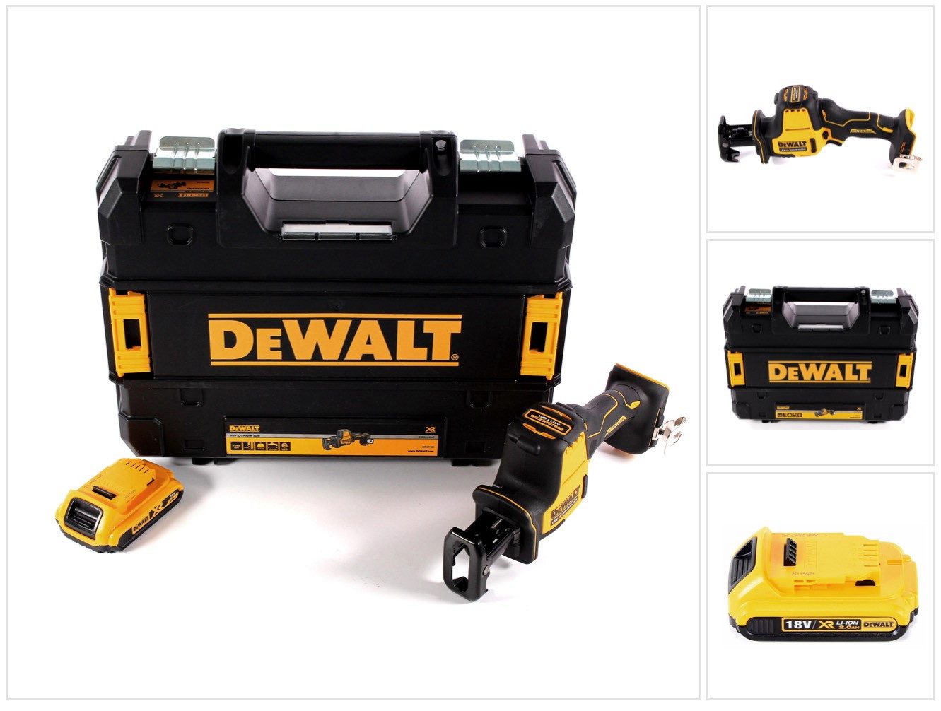 DeWalt Akku-Reciprosäge DCS 369 NT Akku Säbelsäge 18 V + 1x Akku 2,0 Ah + TSTAK