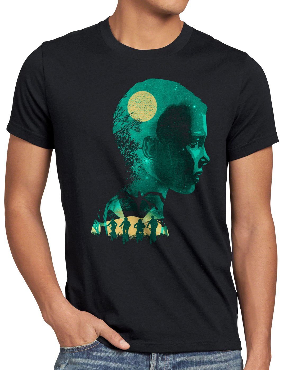 style3 Print-Shirt Herren T-Shirt Strange Eleven demogorgon elfie dustin