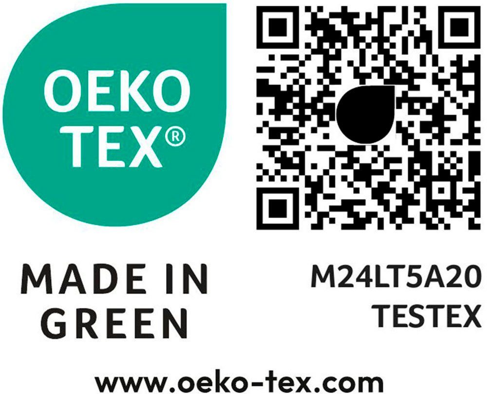 Kissenbezug Greta, andas und zertifiziert in Green Wendeoptik, (2 anthrazit/schwarz mit Made Stück), Kissenhülle OEKO-TEX®