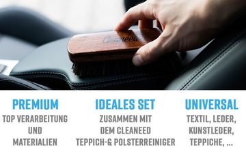 Cleaneed Leder- und Textilbürste - Für Auto, Polster, Leder - Lederbürste Lederpflege, Tiefenreinigung, Oberflächenschonend, Gute Handhabe