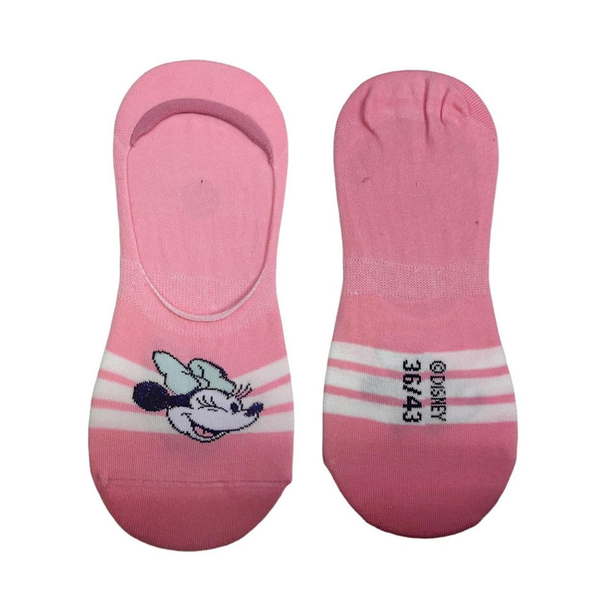 Disney Minnie Mouse Kurzsocken Socken 2er Set Damen Größe Onesize
