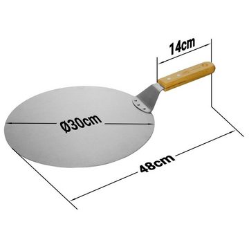4BIG.fun Kochbesteck-Set Ø30.5 Pizzaschaufel Pizzaheber Pizzaschneider (Brotschaufel + Cutter)