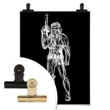 K&L Wall Art Poster Poster Mielu Neon Streets Kult Imperial Stormtrooper Star Wars, Wohnzimmer Wandbild modern