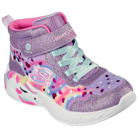 Skechers Kids UNICORN DREAMS Sneaker mit Blinkfunktion zum Ein- und Ausschalten, Freizeitschuh, Halbschuh