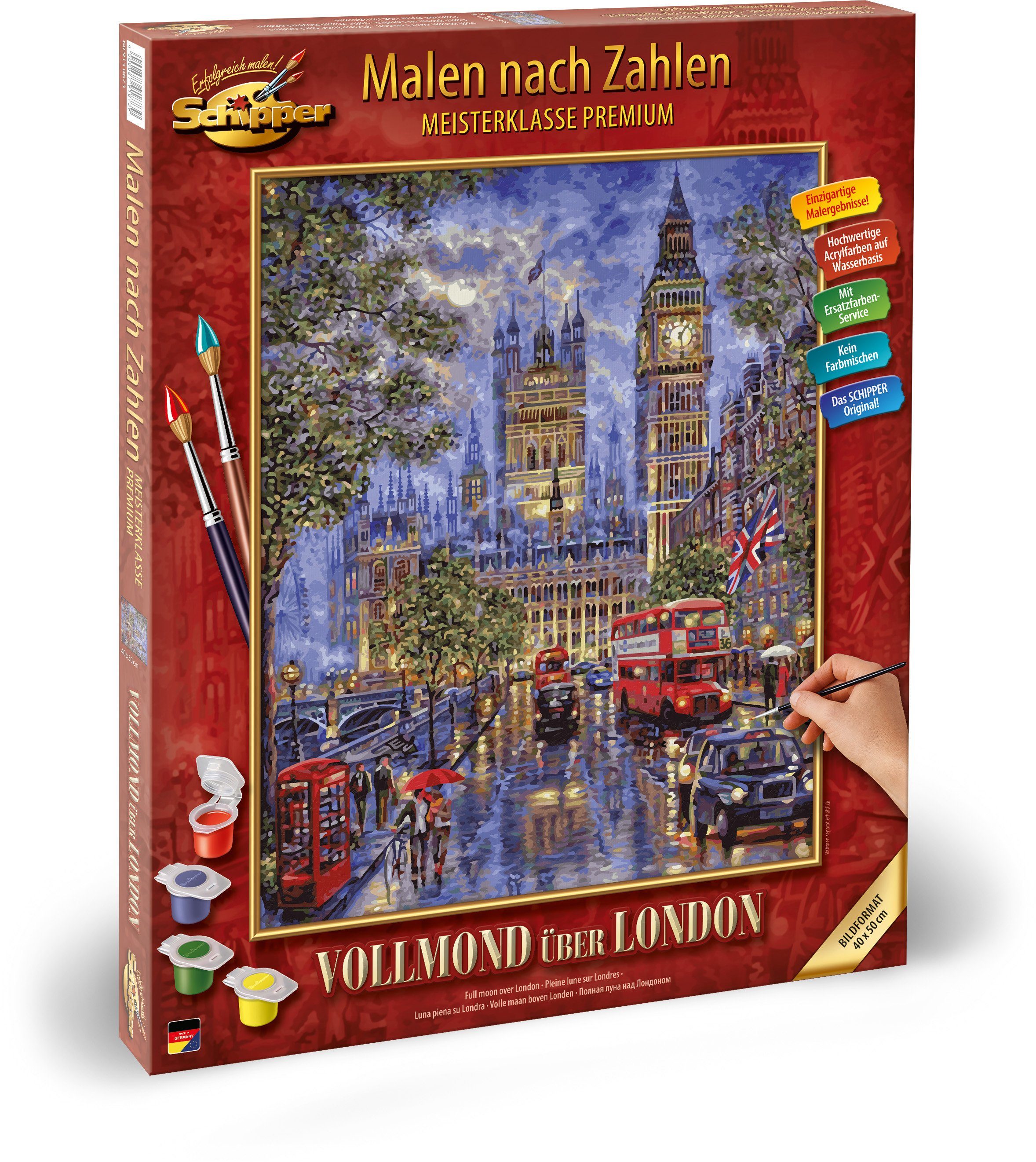 Schipper Malen nach Zahlen Meisterklasse Premium - Vollmond über London, Made in Germany