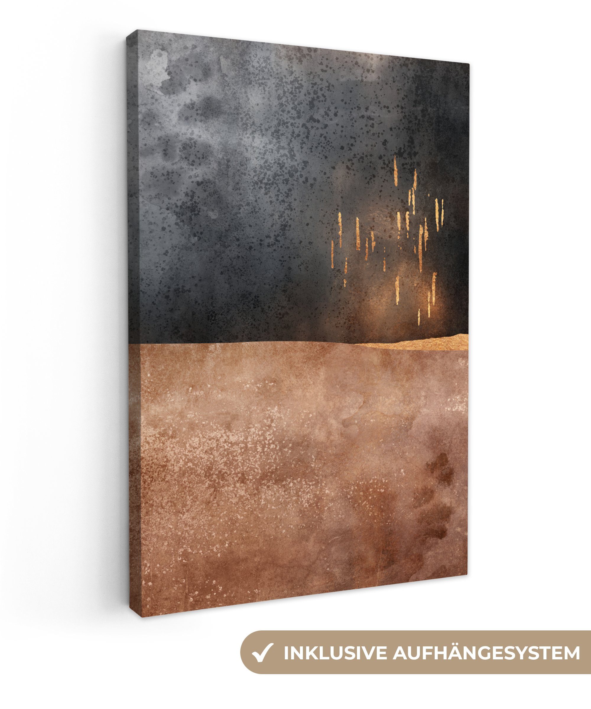 OneMillionCanvasses® Leinwandbild Abstrakt - Gold - günstig online kaufen
