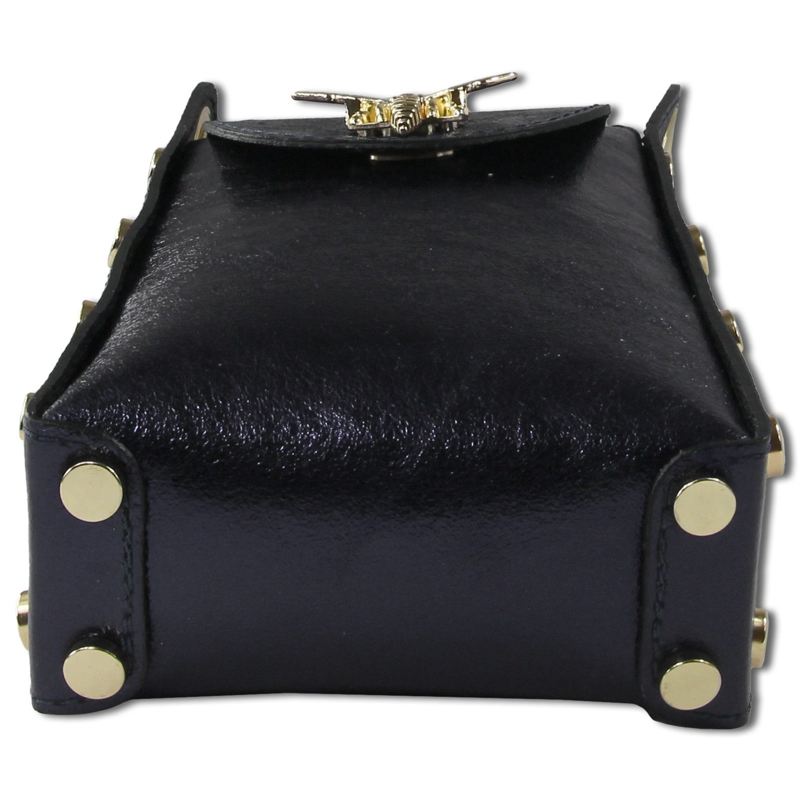 Toscanto Umhängetasche Toscanto Tasche schwarz Leder (Umhängetasche), Damen Leder Umhängetasche, schwarz ca. 13cm