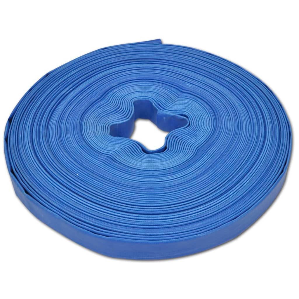 vidaXL Wischwasserschlauch Flachschlauch 100 m 1" PVC