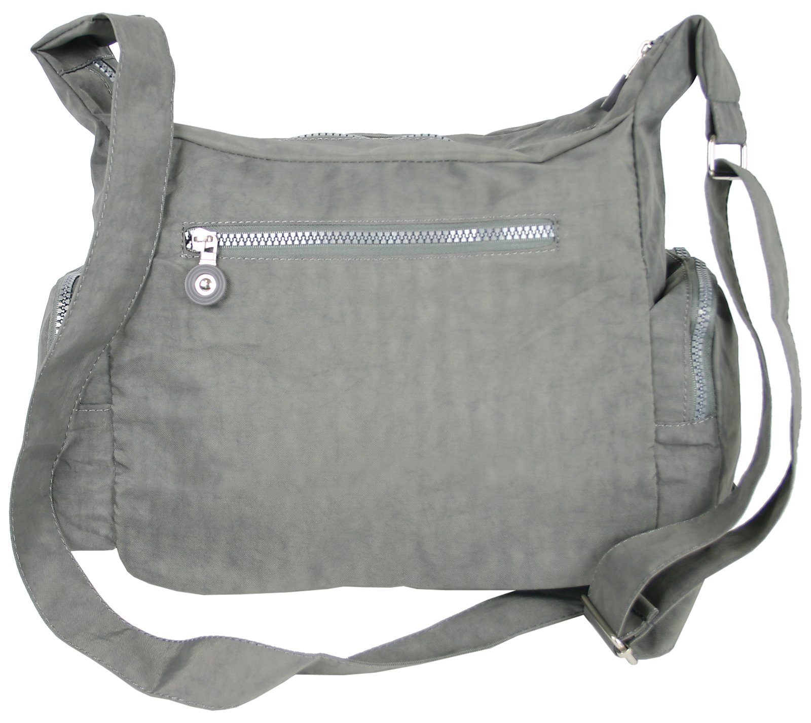 CF CATTERFELD Umhängetasche - - Schultertasche leichte Sehr Damen Nylon Grau Freizeittasche