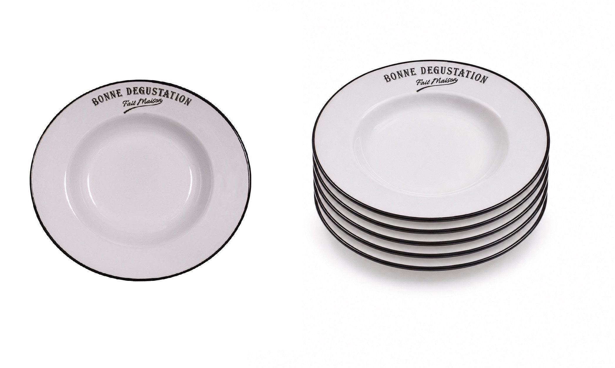 AnticLine Teller 6er Set Dessertteller Bonne dégustation Keramik 22cm Antic Line