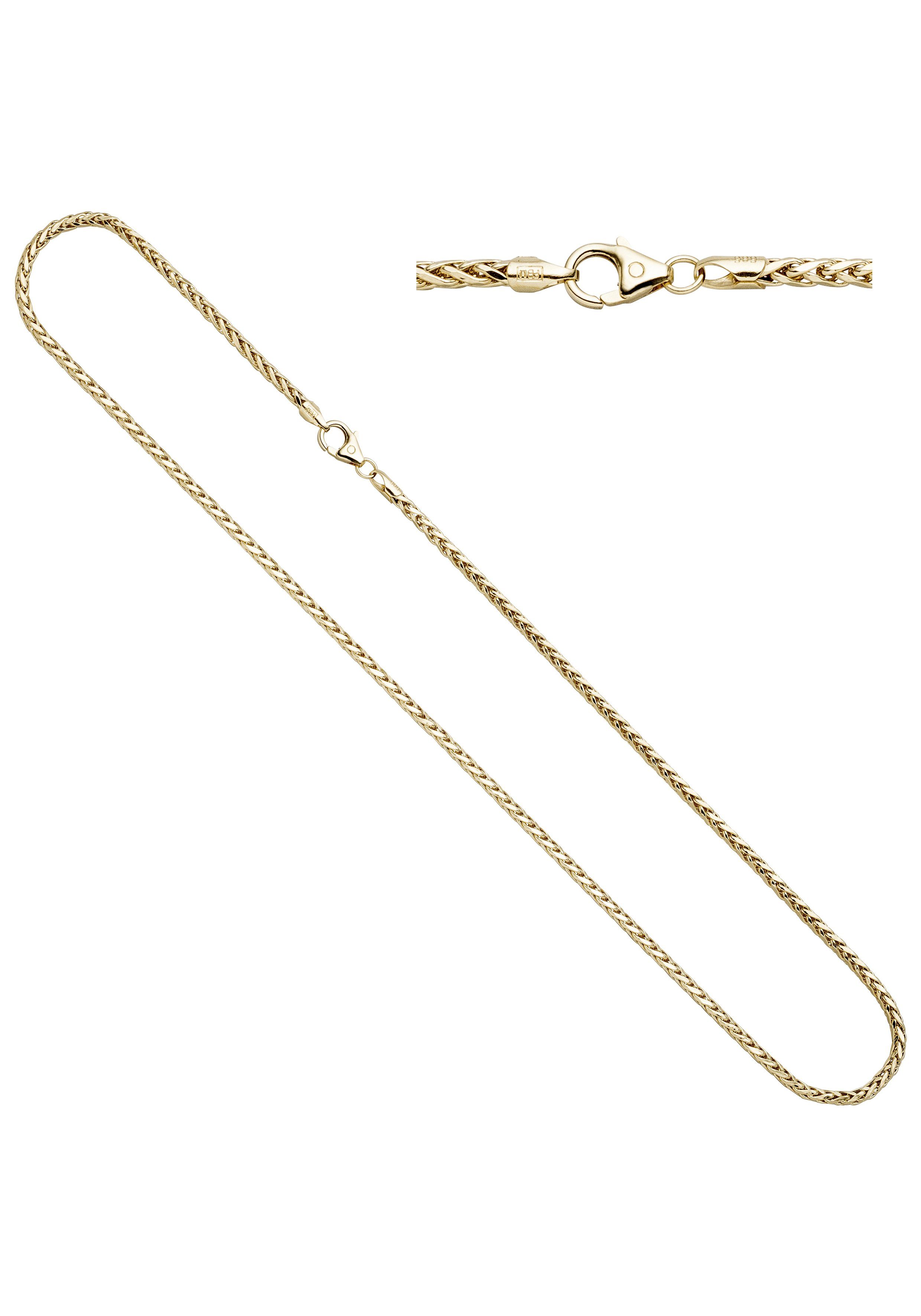 JOBO Goldkette, Zopfkette 585 Gold 45 cm...