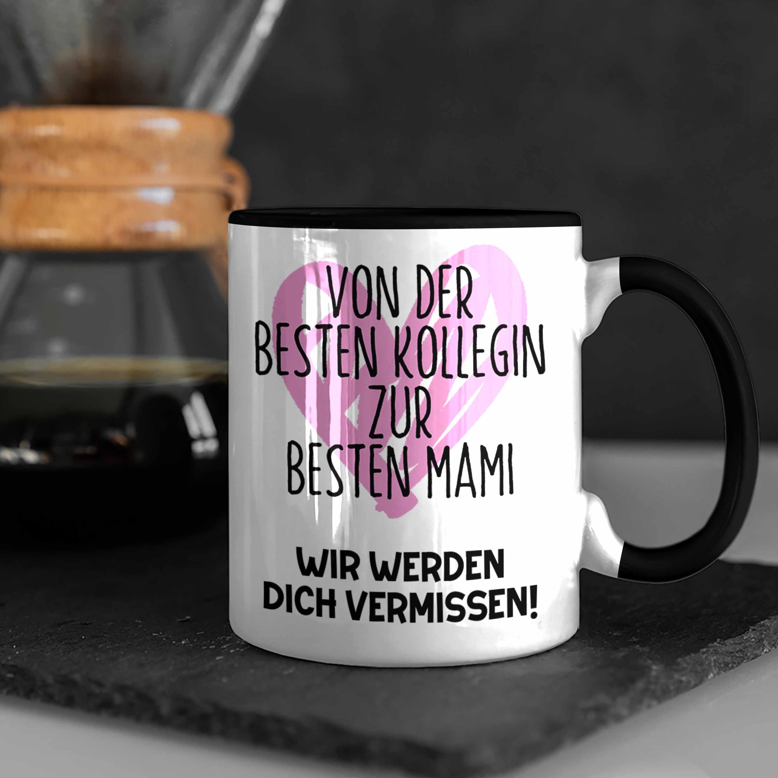 Tasse Abschieds Mutterschutz Kollegin Abschied Mama Werdende Tasse Geschenk Trendation Schwarz