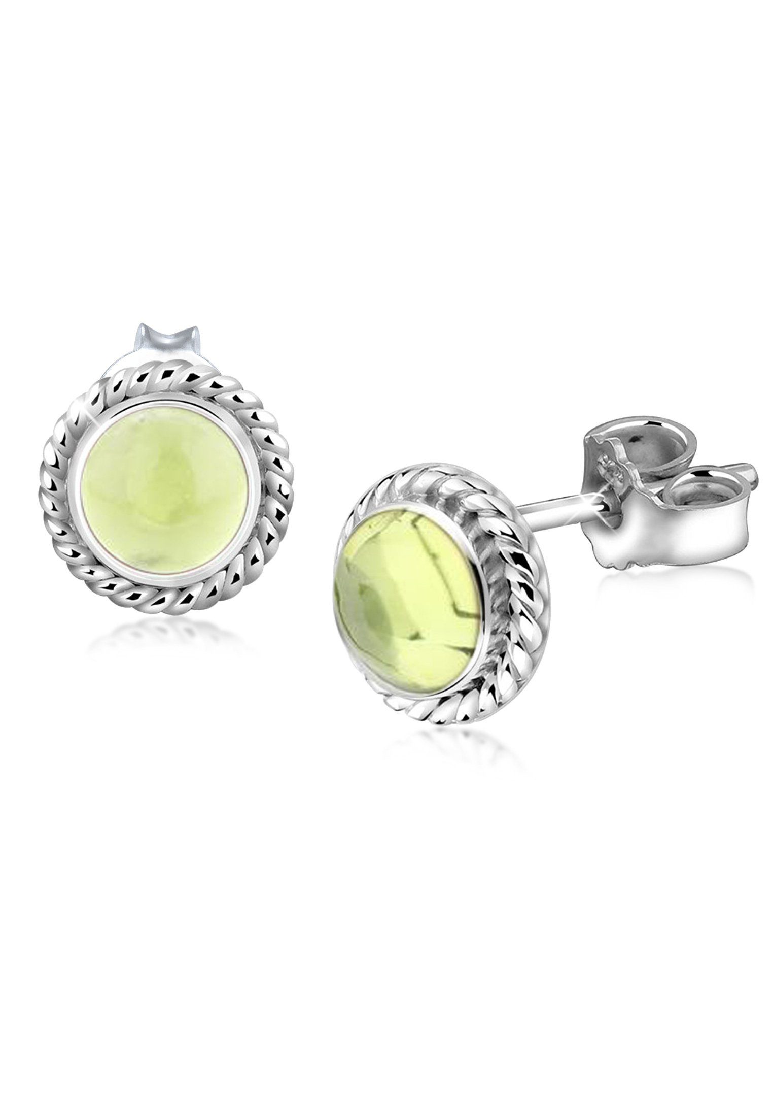Nenalina Paar Ohrstecker Peridot Geburtsstein August Trend Edel 925 Silber, günstig online kaufen