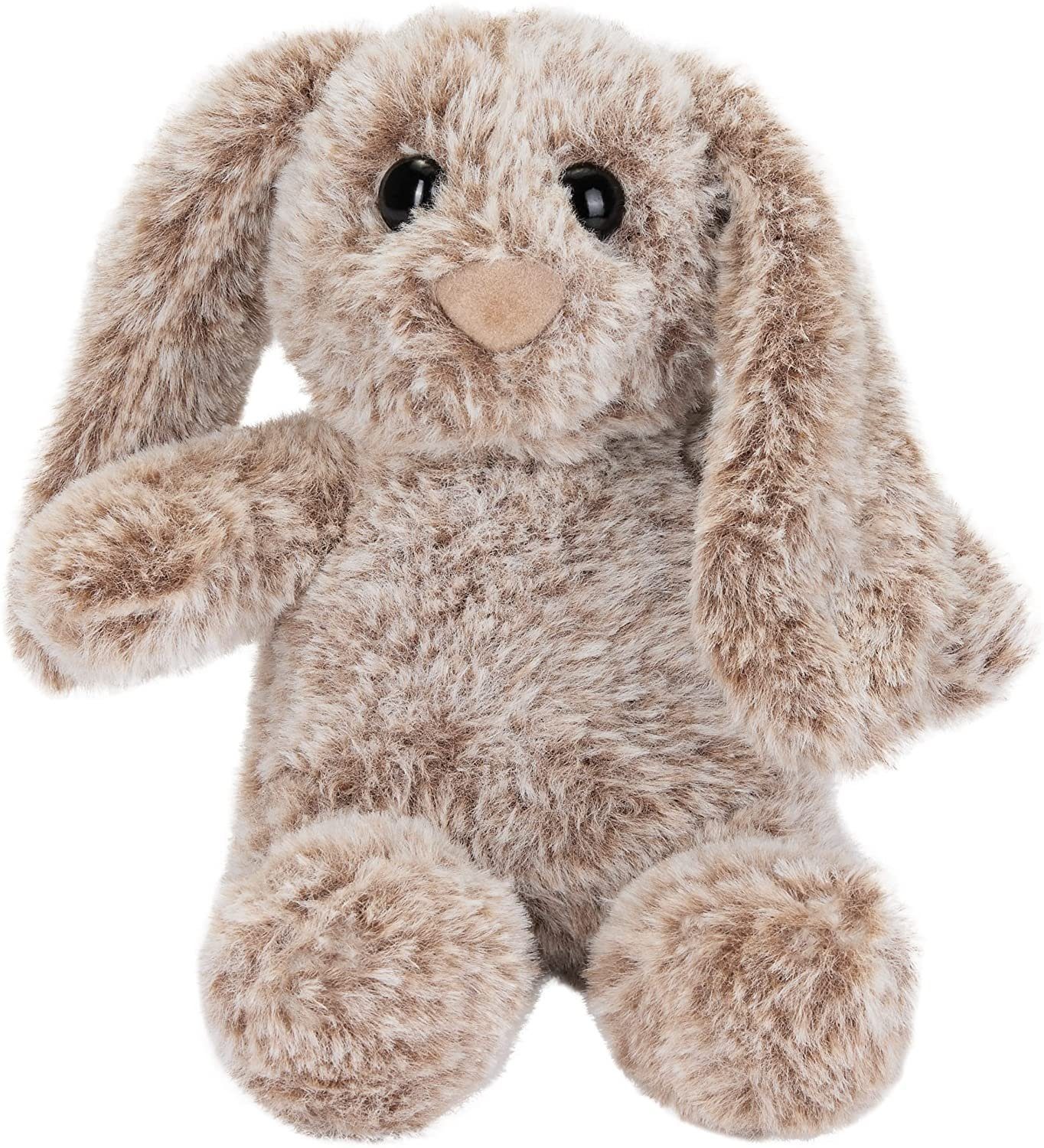 BRUBAKER Kuscheltier Hase mit Schlappohren Stofftier - Kleiner Plüschhase 18 cm (1-St), kleiner Schlappohrhase Plüschtier für Kinder - Kuschelhase - Kuscheltier Kaninchen Grau Braun