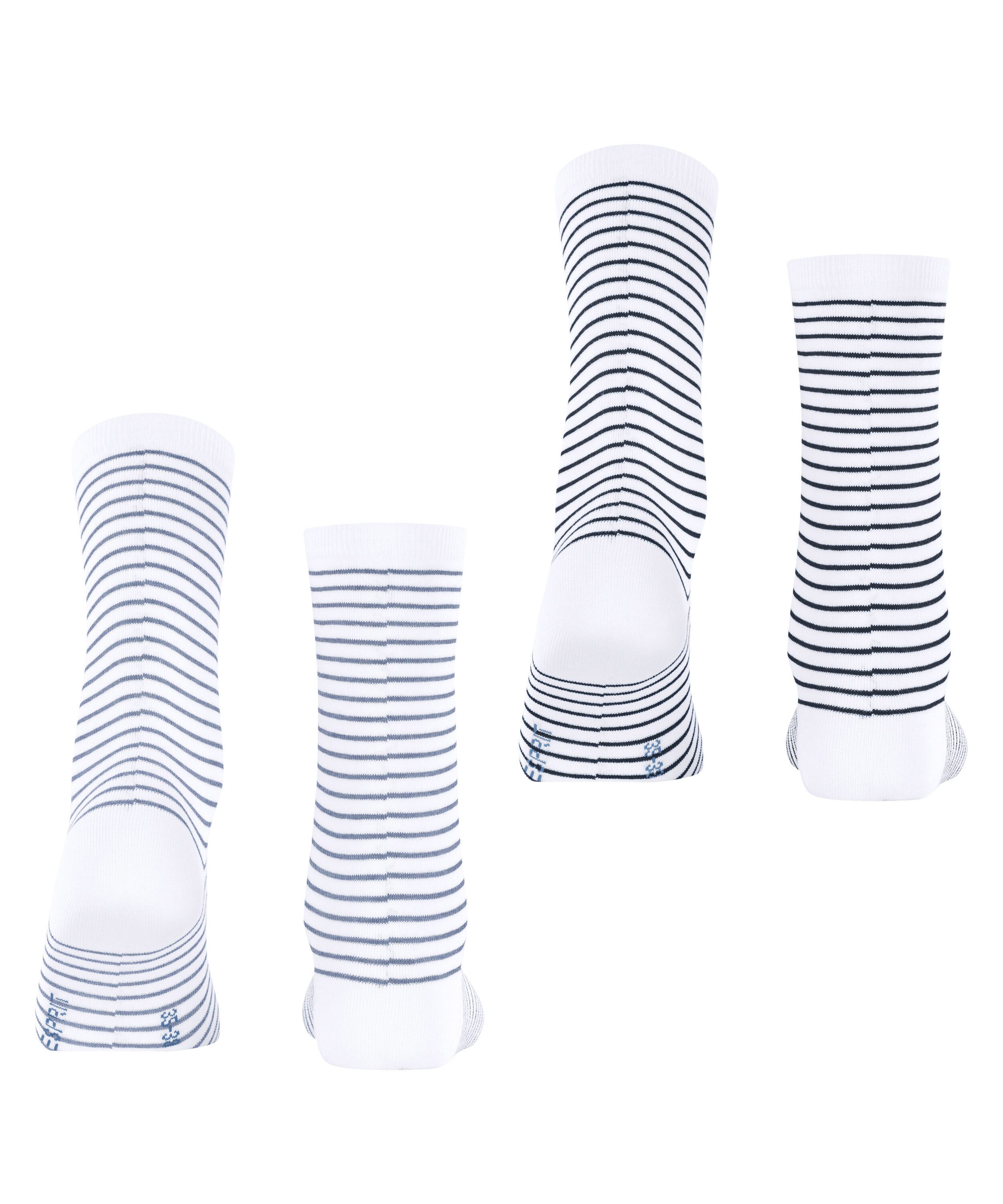 Esprit Socken Fine Line (2 Paar) geringelt, schmales Bündchen, Baumwoll-Mix