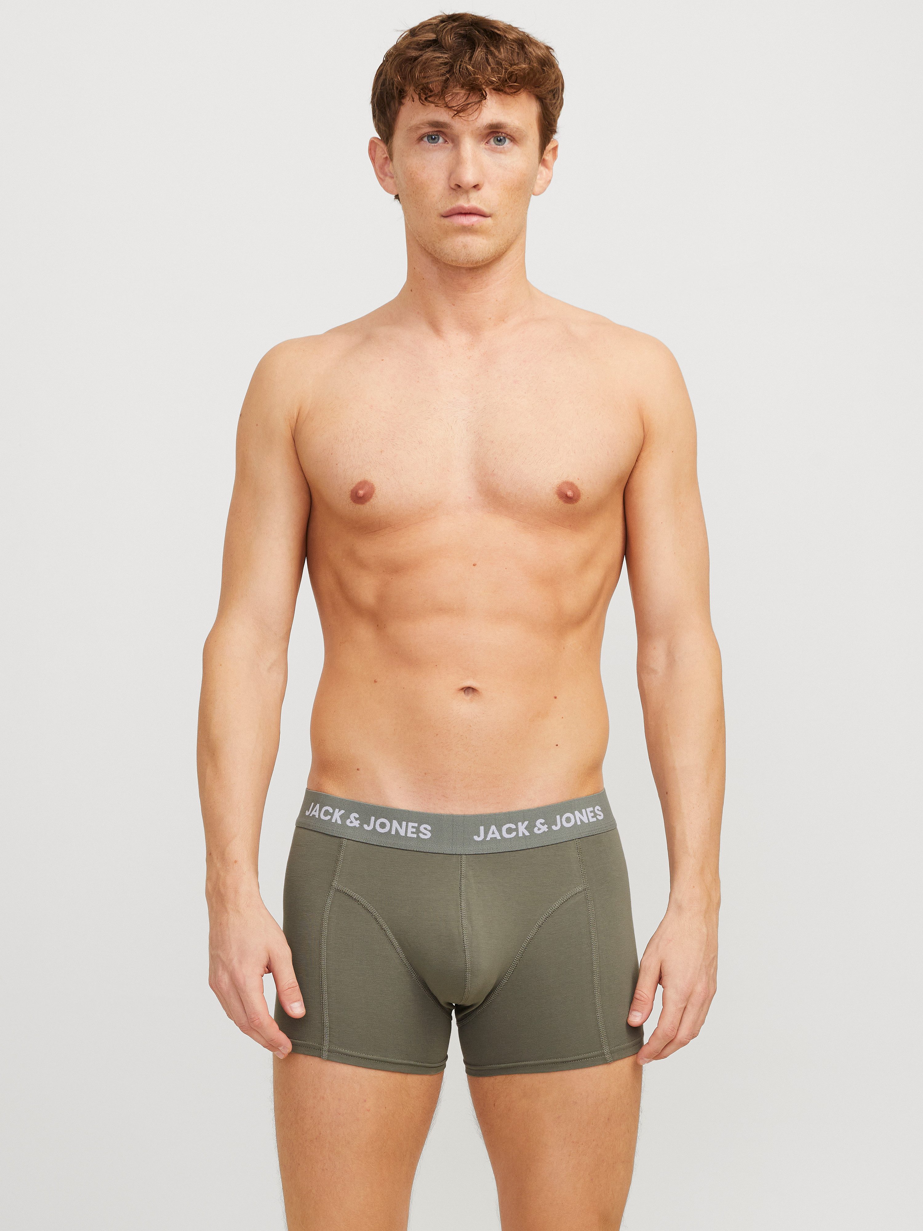 JACK & JONES Herren Jacevan Solid Trunks 5er Pack – Boxershorts Für Komfort & Style
