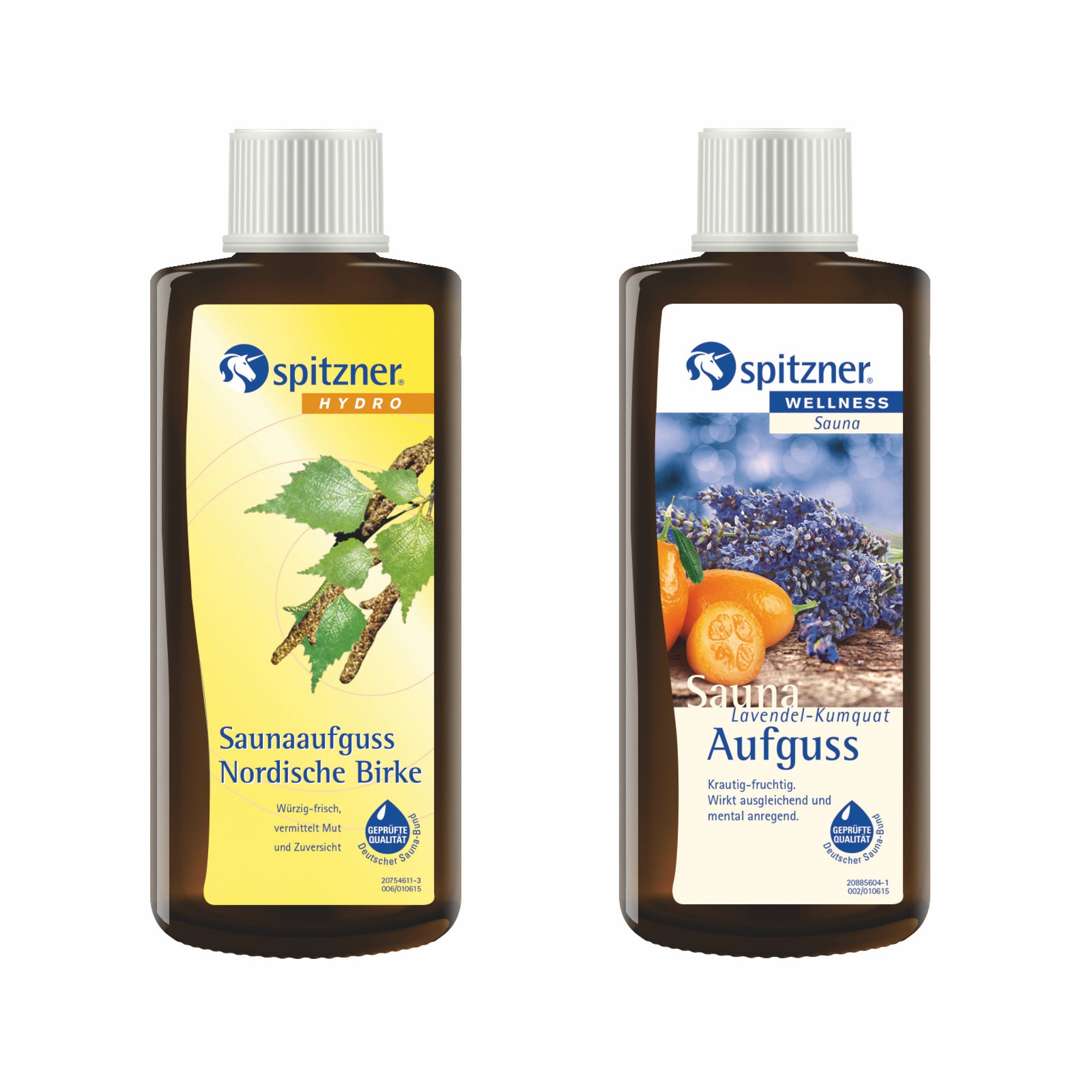 Spitzner Aufgusskonzentrat Spitzner 2 Düfte Nordische Birke und Lavendel Kumquat Saunaaufguss