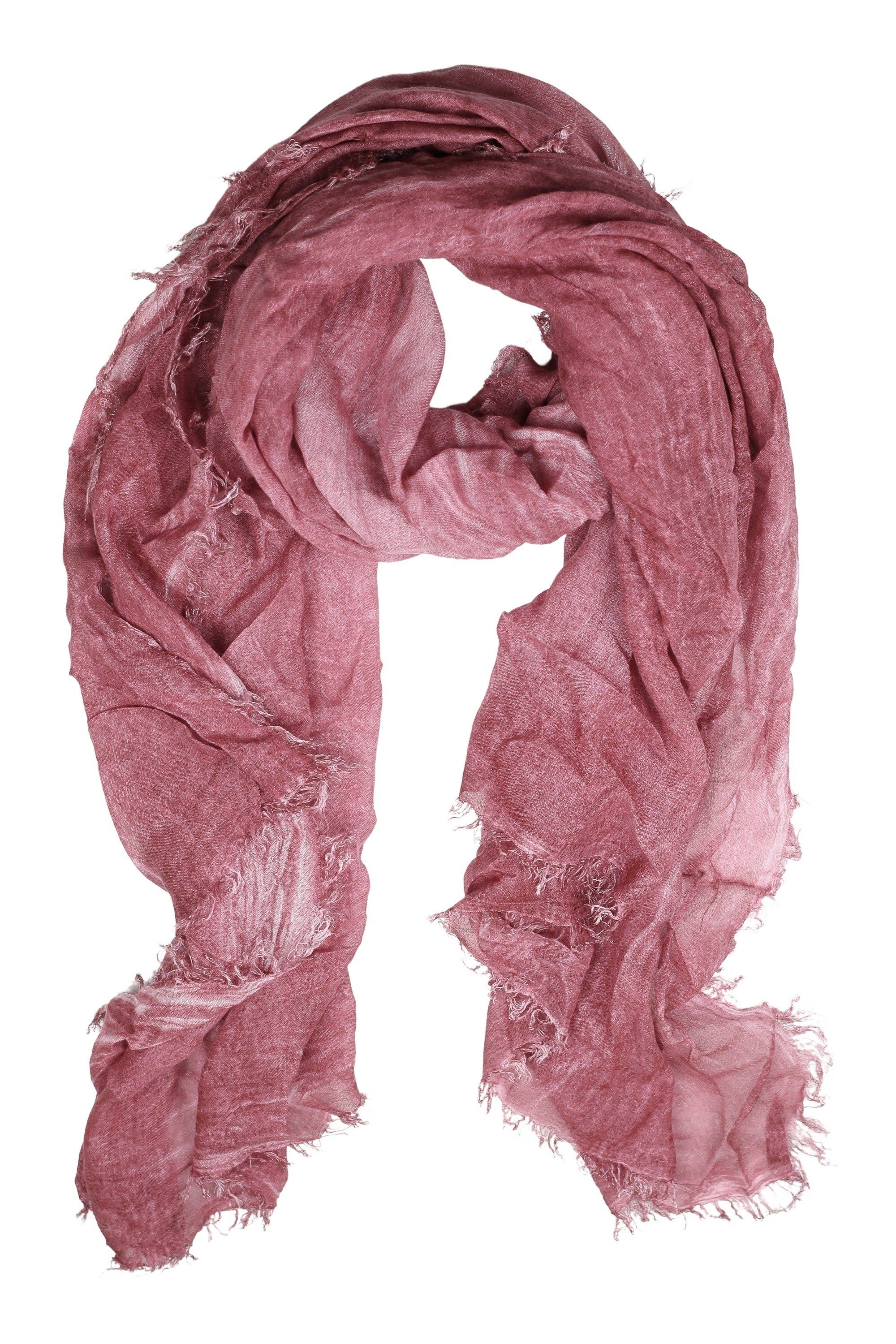 COLLEZIONE ALESSANDRO Modeschal Naida, (1-St), aus Naturmaterial, Made in Italy fuchsia | Modeschals