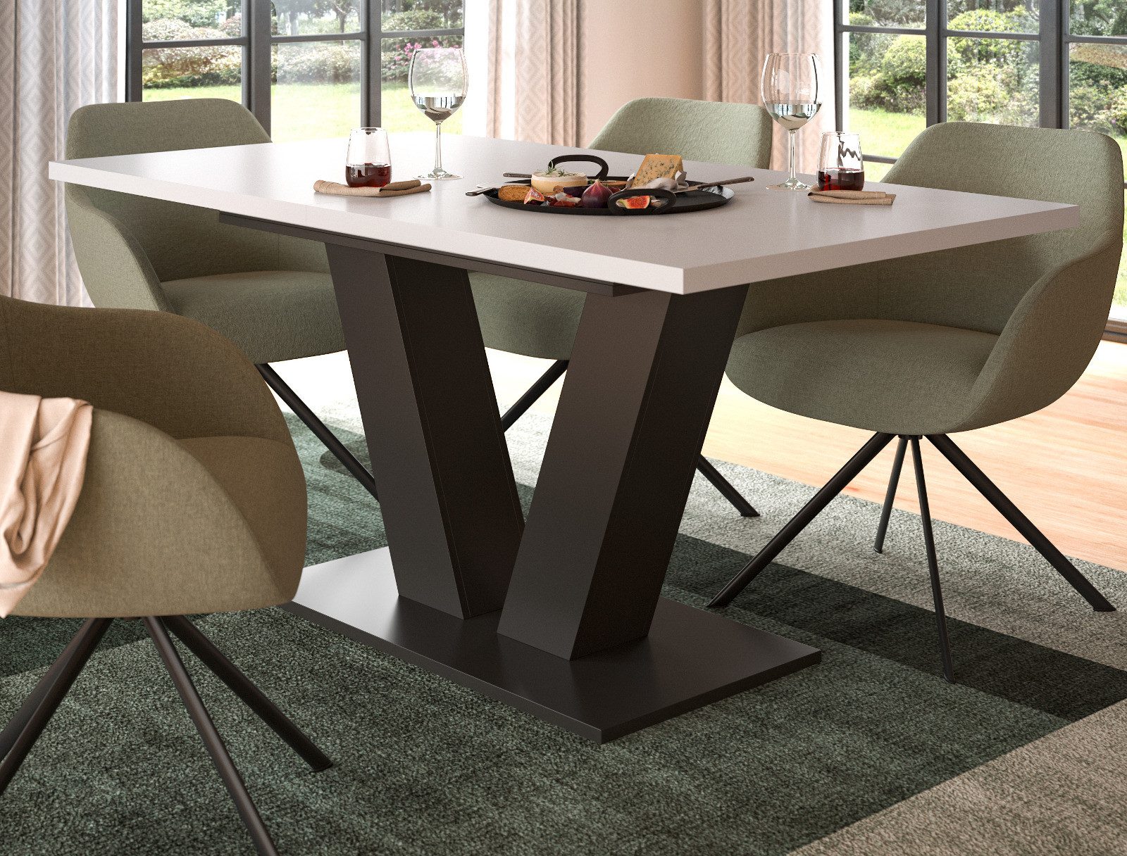 Inn.Furn Esstisch Home-X (Küchentisch in weiß günstig online kaufen