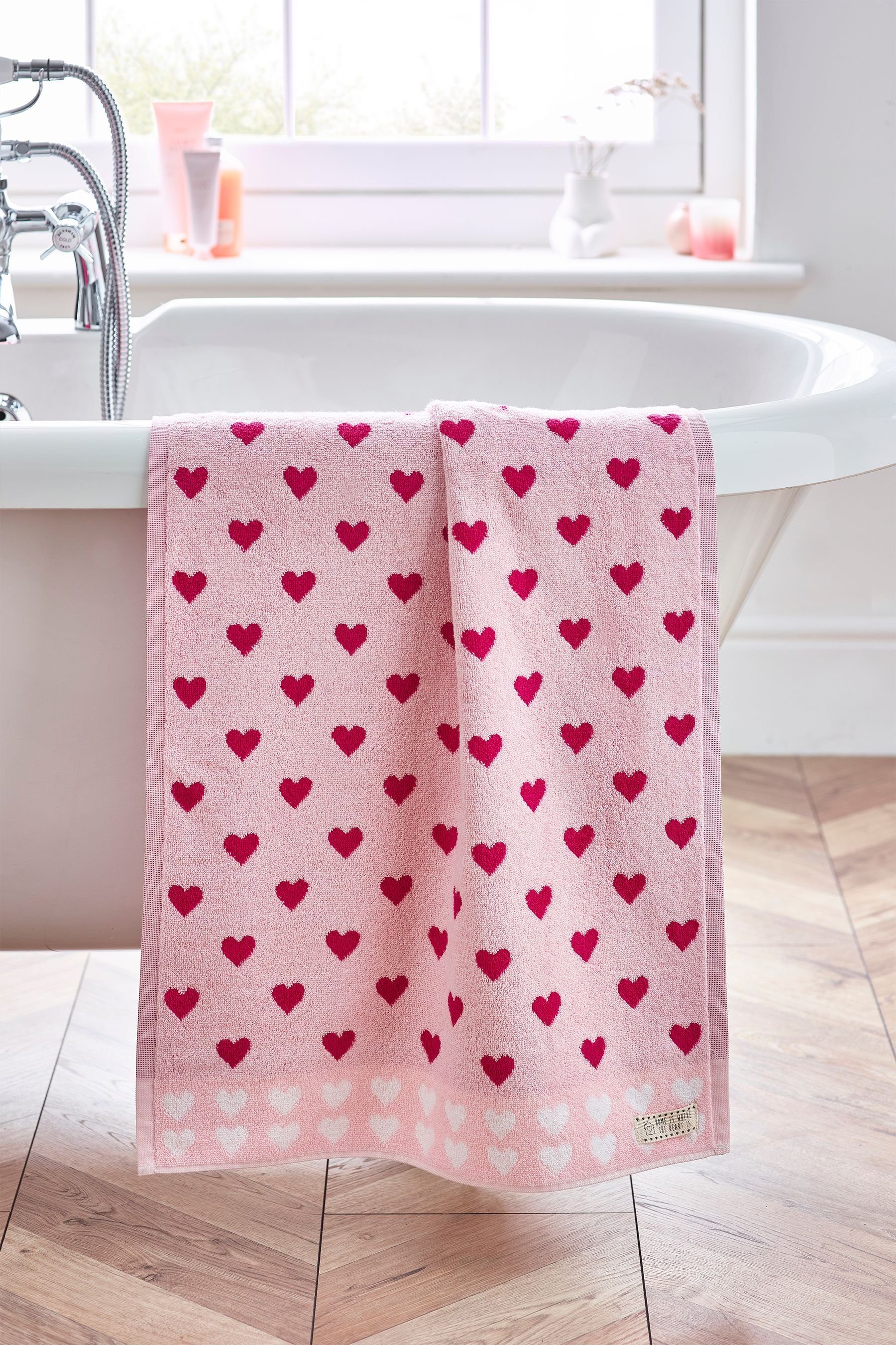 Next Handtuch Handtuch mit Herzmotiv, (1-St) günstig online kaufen