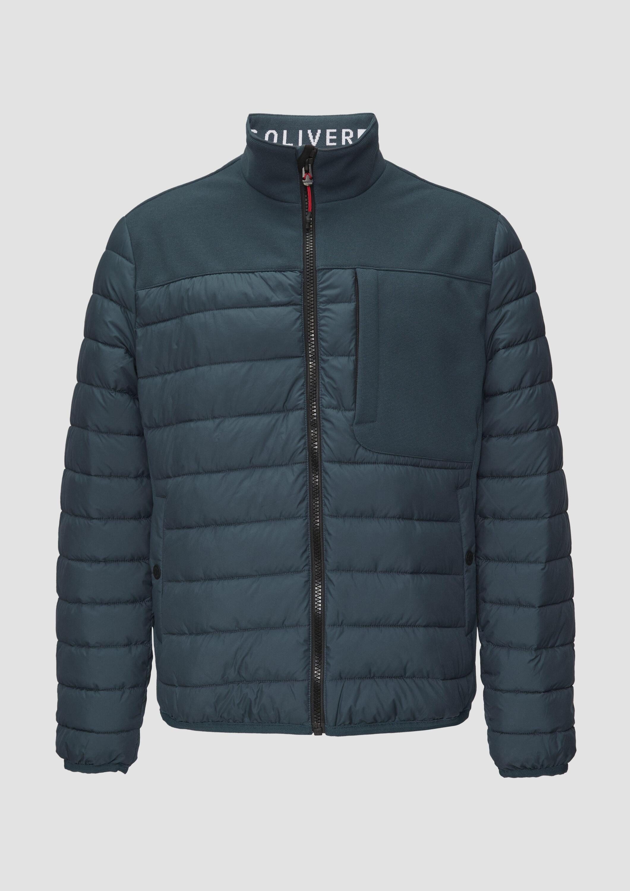 s.Oliver Funktionsjacke Outdoor-Jacke Leichte Steppjacke im Materialmix mit Kontrast-Details