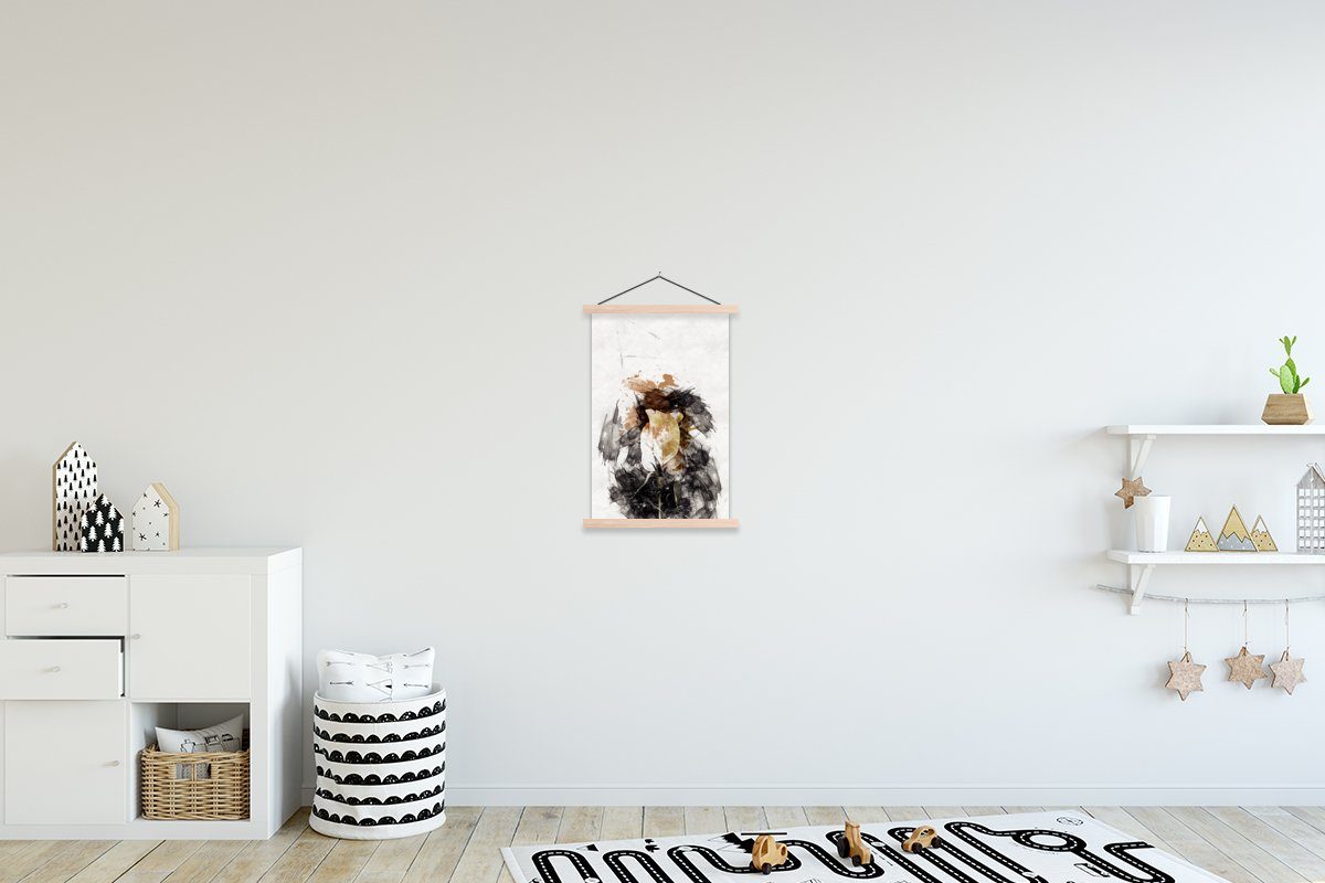 MuchoWow Poster Blumen - Wohnzimmer, Posterleiste, Farbe (1 Weiß, Magnetisch Textilposter Bilderleiste, für - St)