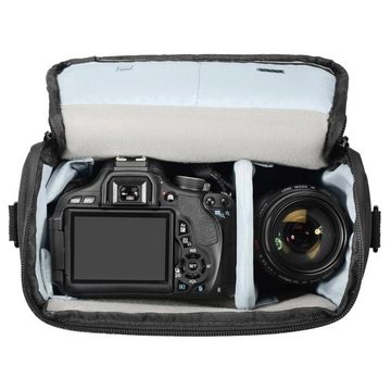 Hama Kameratasche Kamera-Tasche Trinidad 130 Foto-Tasche Universal Blau, Case Schultergurt Tragegriff Zubehör-Fächer Digitalkamera Systemkamera