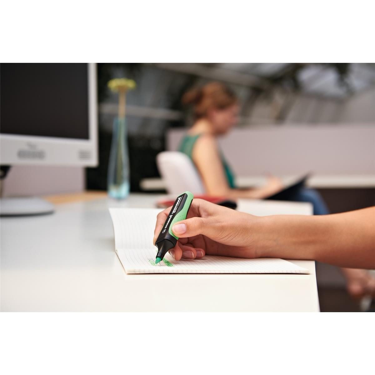 STABILO Marker STABILO GREEN BOSS Textmarker - 2+5 mm - 4er Tischset