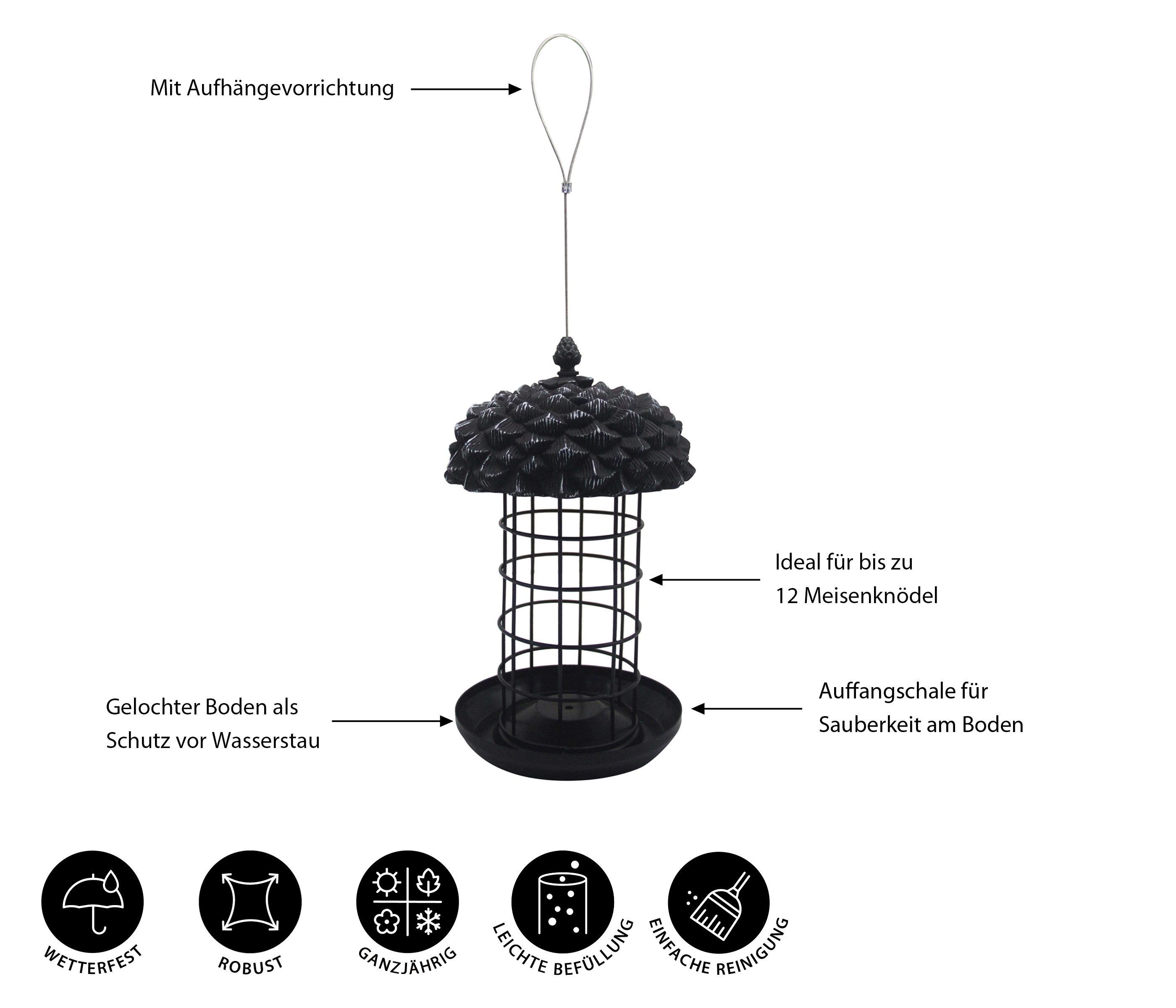 Dehner Vogelhaus Futtersäule Louise, Meisenknödelsäule für günstig online kaufen