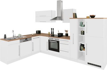 Kochstation Winkelküche KS-Samos, mit E-Geräten, Stellbreite 340/220 cm