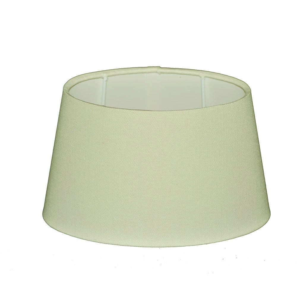 Dirk Davids Leuchten GmbH Lampenschirm Lampenschirm für Tischleuchte in Oval Leinen Vera Creme 20-16-12cm