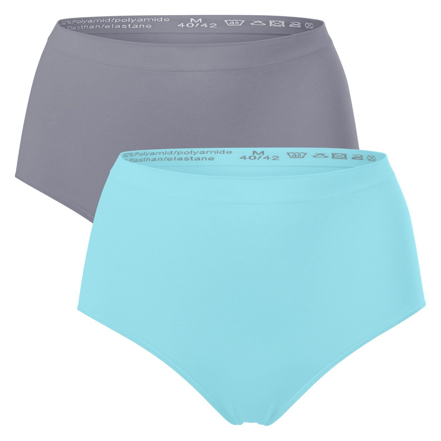 celodoro Taillenslip Damen Seamless Taillenslip (2er Pack) Hellblau