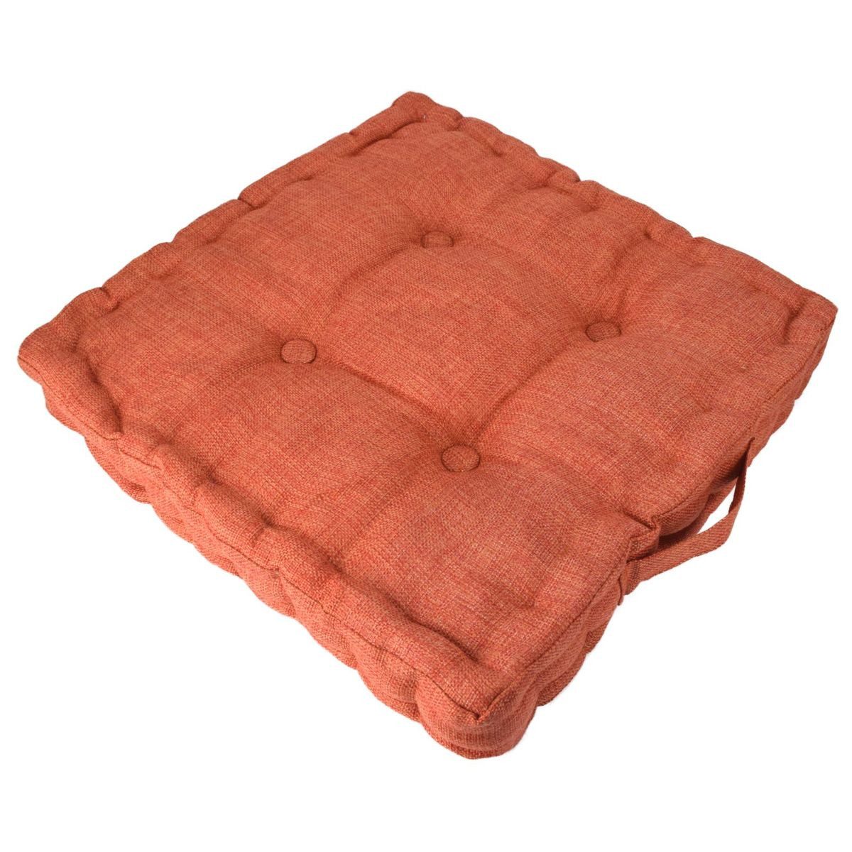 Marabellas Shop Sitzkissen Stuhlkissen 4 Punkt Grob-Cord 40x40x8cm Wählbar in 6 Farben