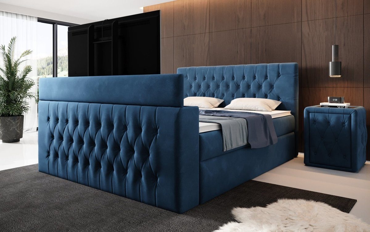 Luxusbetten24 Boxspringbett Velano, mit TV Lift günstig online kaufen