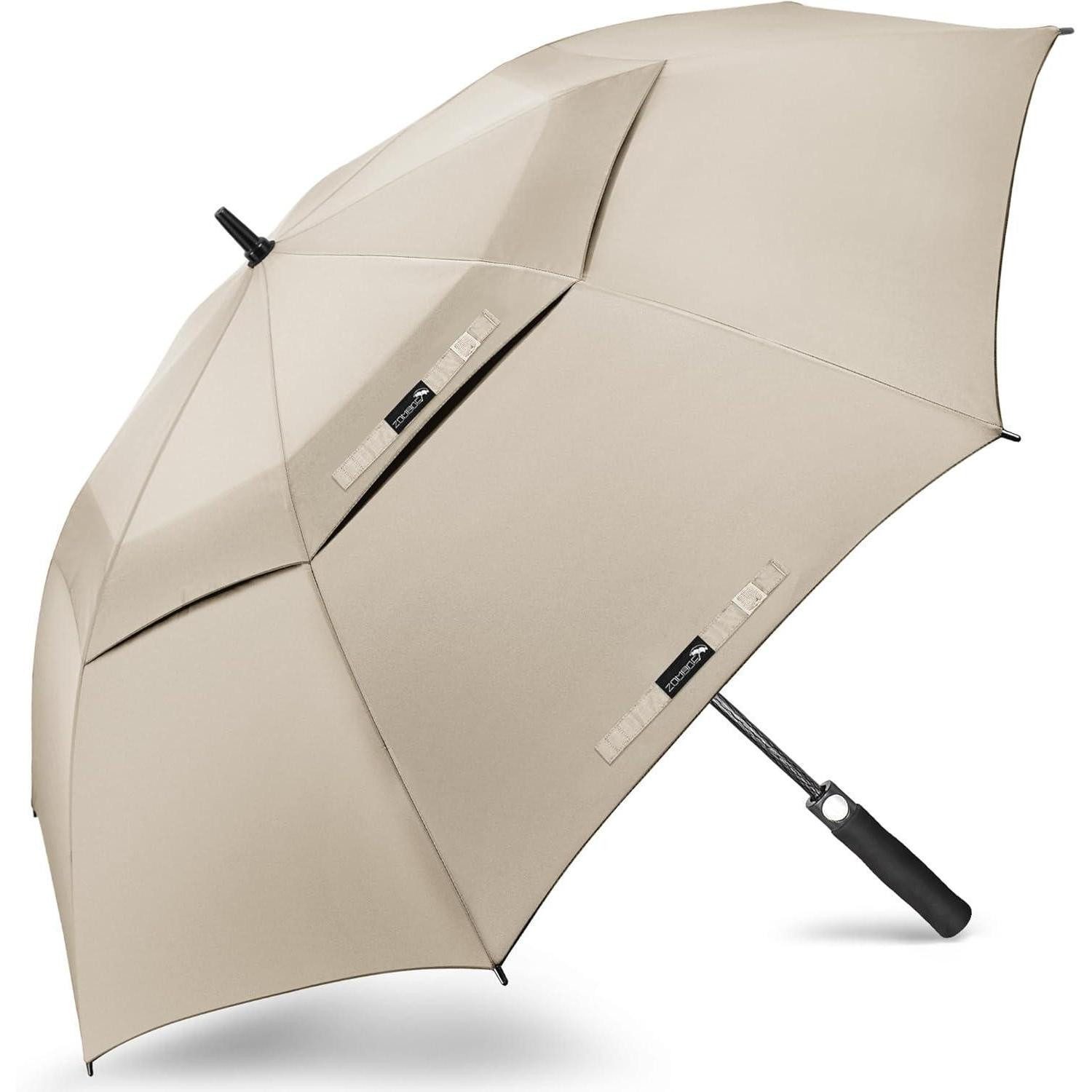 LuxusKollektion Golfregenschirm Regenschirm Sturmfest XXL Golf Herren Damen 2 Marille 157CM XL