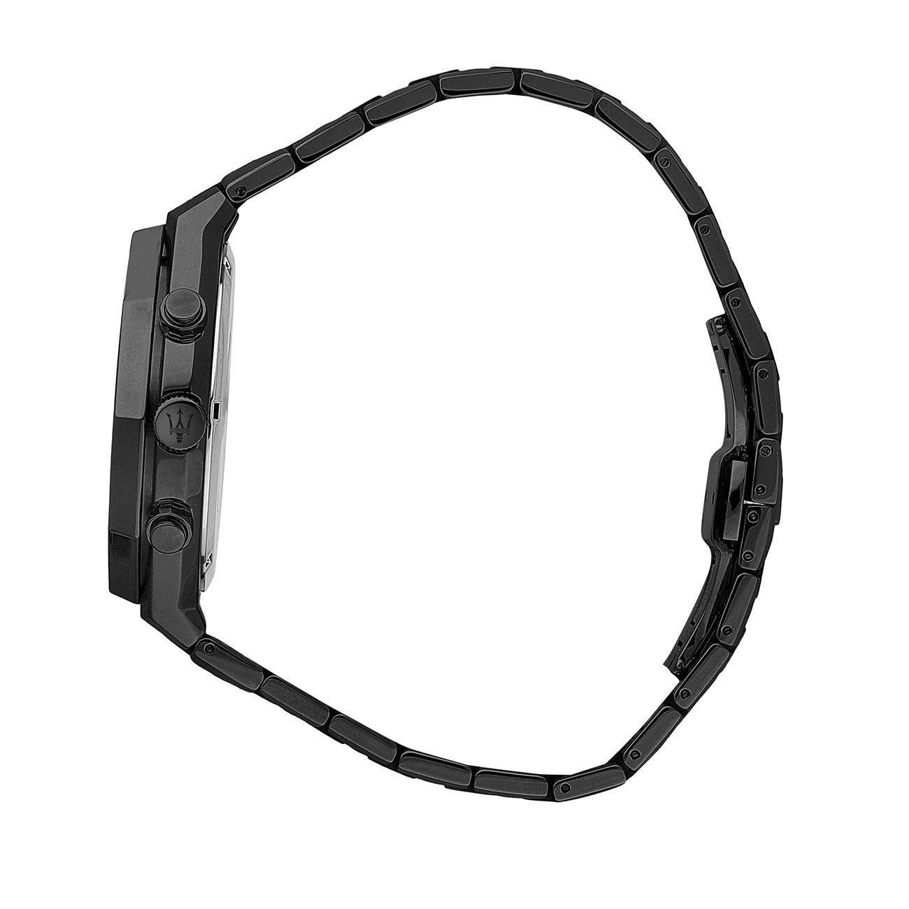 MASERATI Chronograph Maserati Herren Chronograph STILE, (Chronograph), Herrenuhr rund, groß (ca. 45mm) Edelstahlarmband, Made-In Italy