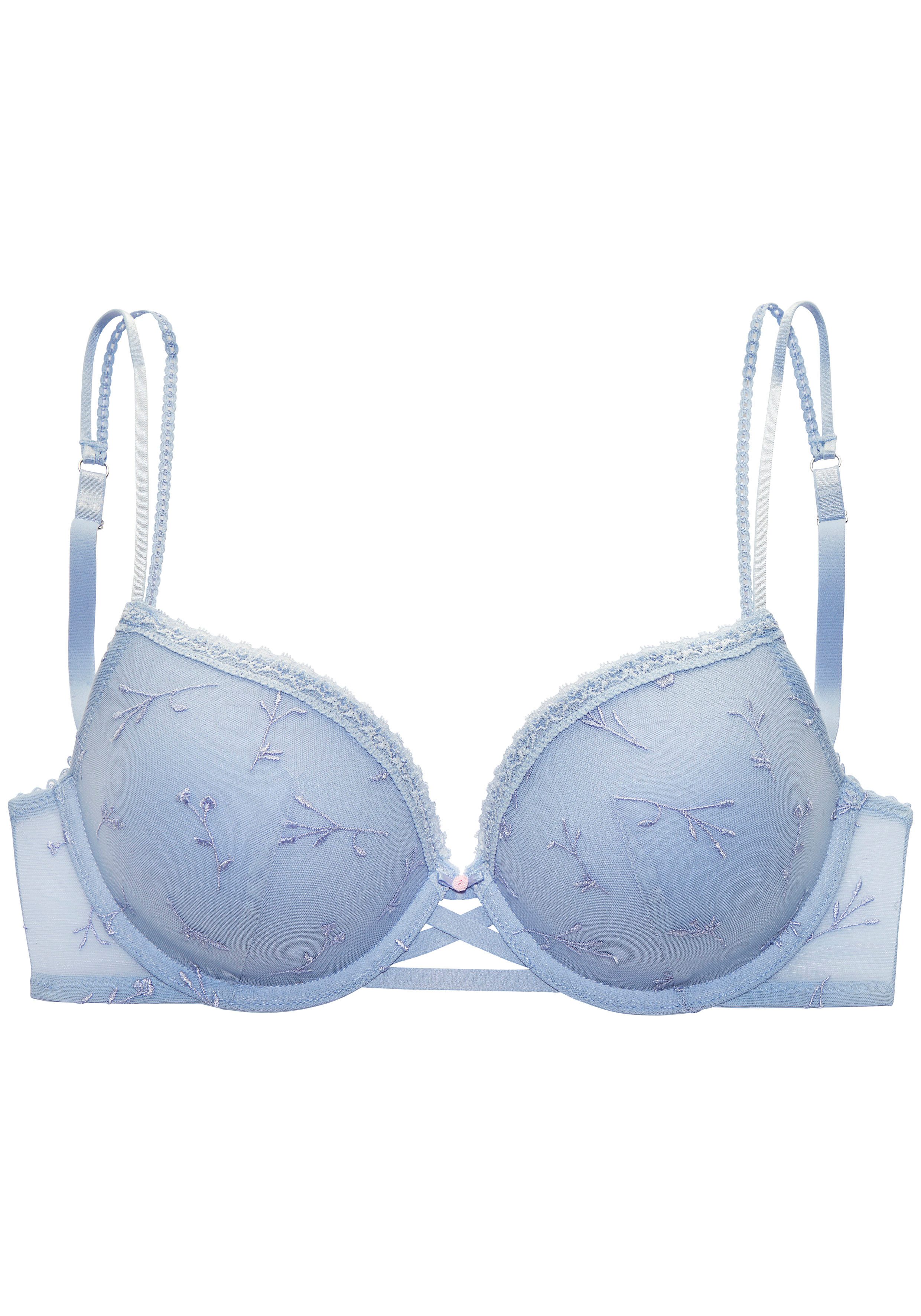 Vivance by Lascana Push-up-BH Thea mit Blumen aus feiner Stickereispitze, sexy Dessous