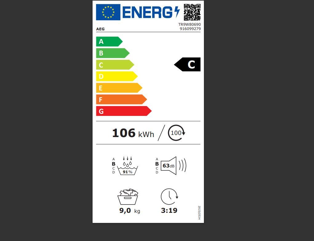 AEG Wärmepumpentrockner TR9W80690