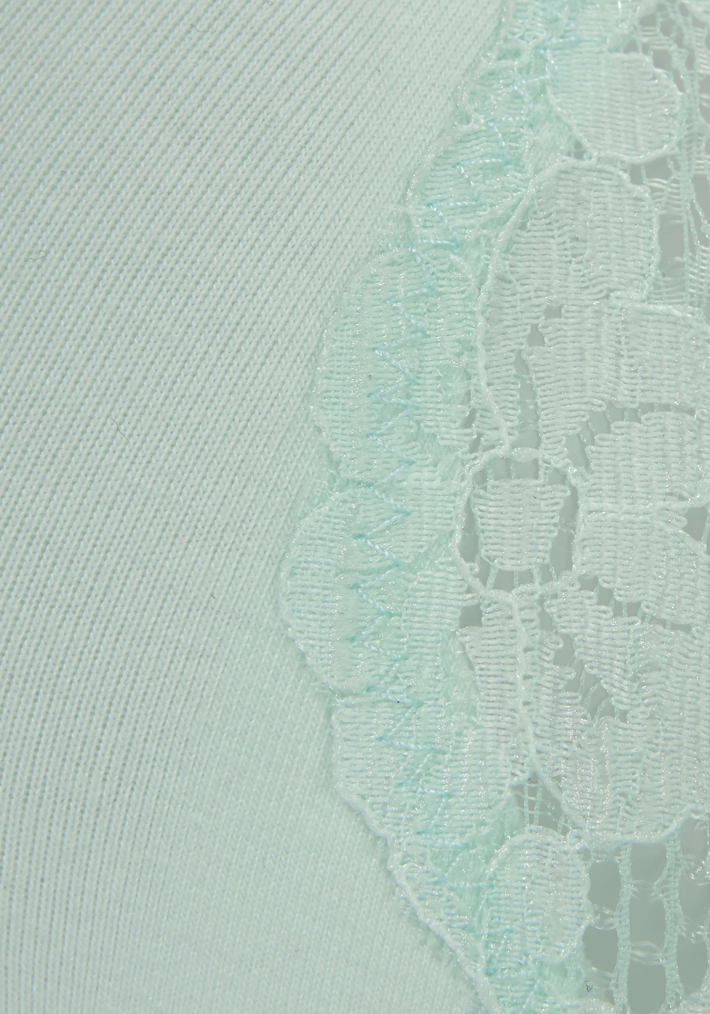 Bügel Baumwolle Dessous Stück) Spitze, petite mint+weiß 2 ohne (Packung, mit Bralette-BH Basic aus fleur
