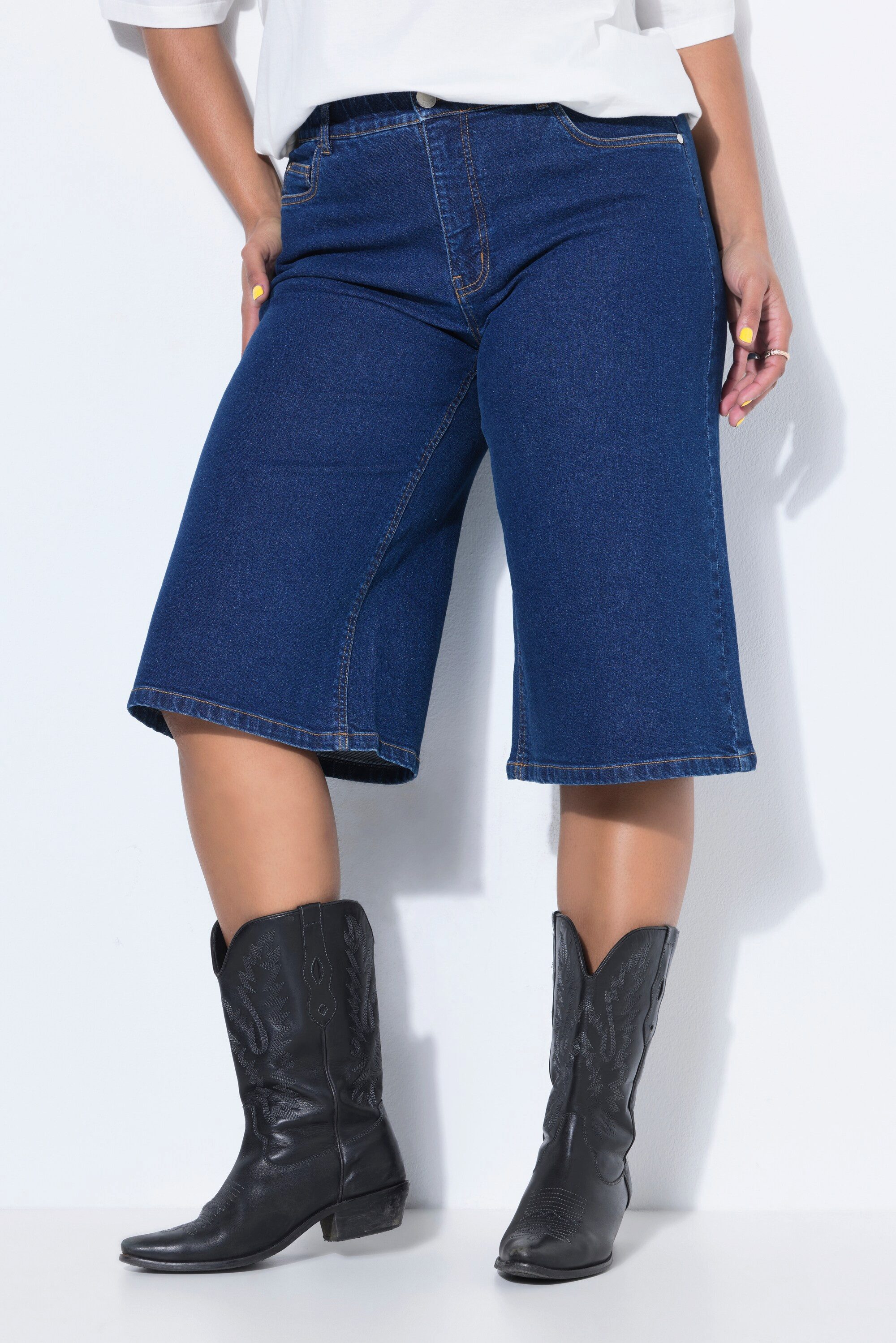 Studio Untold Culotte Jorts Jeans Shorts wide Flared Legs 5-Pocket