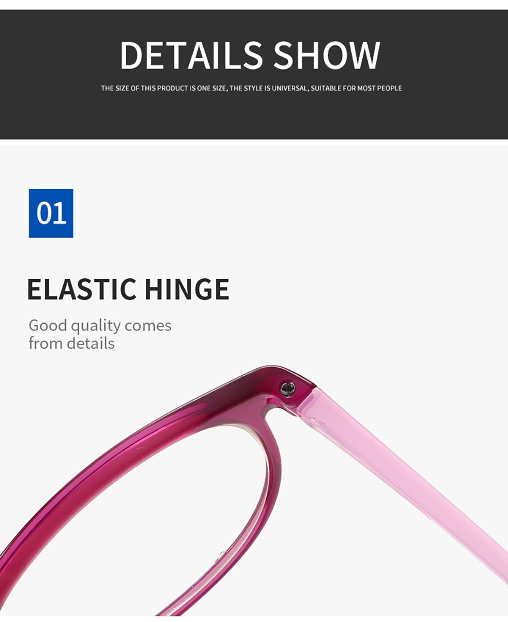 blaue bedruckte Mode presbyopische Gläser lila Lesebrille Rahmen anti PACIEA