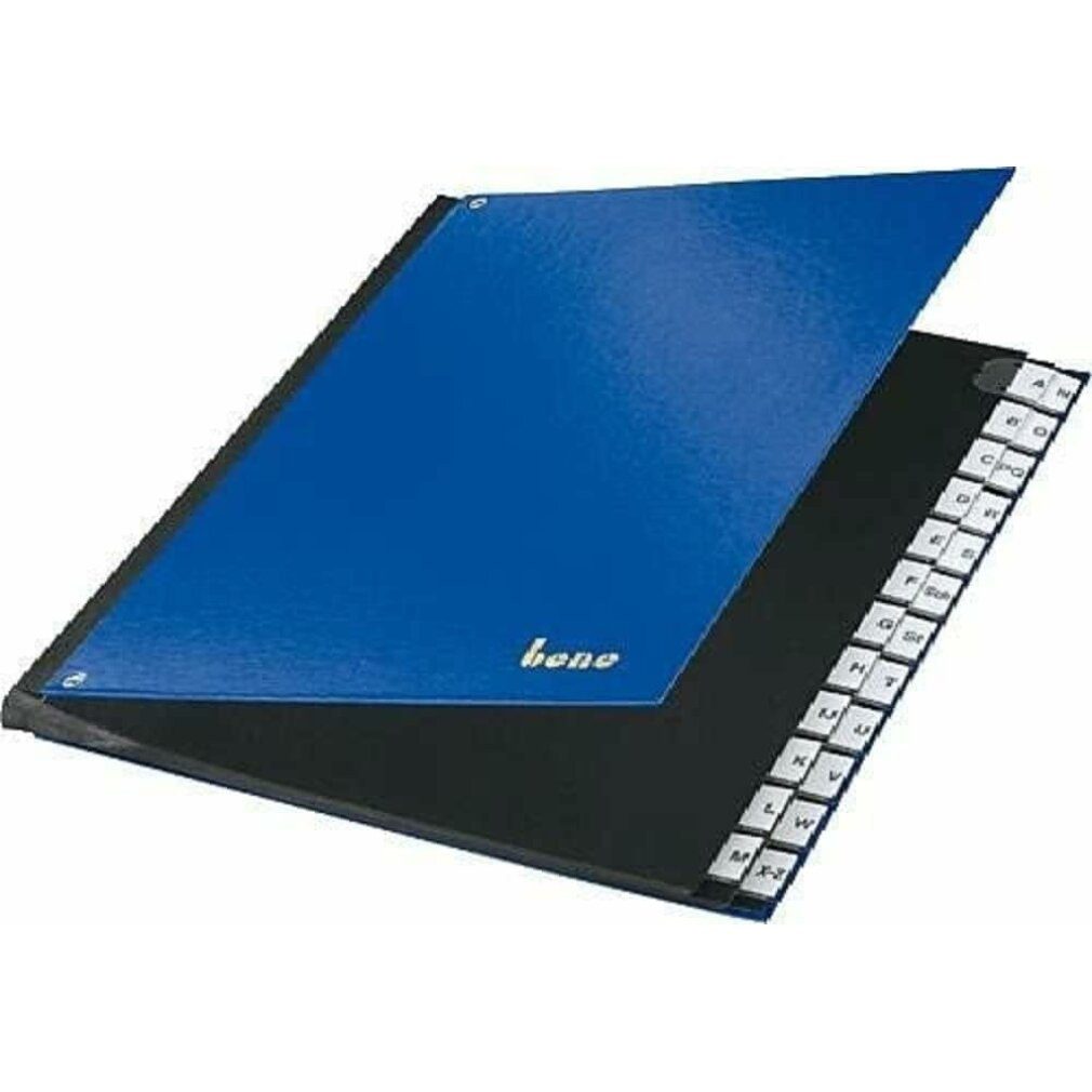 bene Fächermappe Pultordner A-Z blau