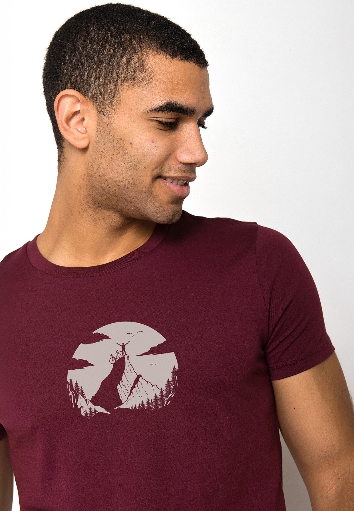 GreenBomb T-Shirt Guide Nature Clouds Ride Motiv Natur (1-tlg., 1) klassisc günstig online kaufen