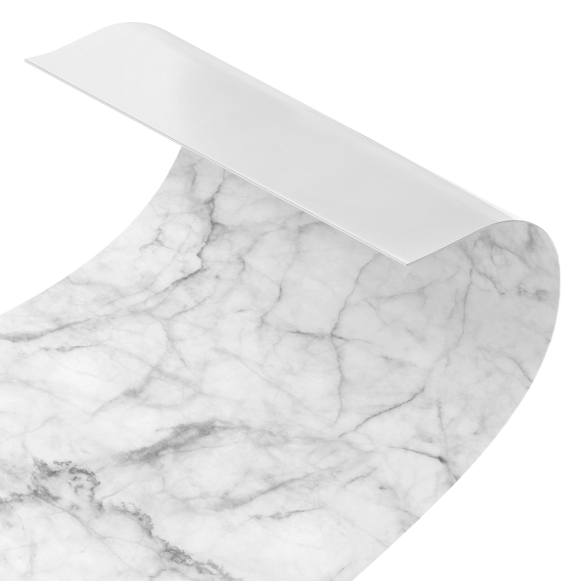 Bilderdepot24 Küchenrückwand weiß dekor 3D-Optik Muster Steinoptik Bianco Carrara, (1-tlg., Nischenrückwand - für Fliesenspiegel ohne Bohren - matt), Spritzschu – Bild 5 von 5