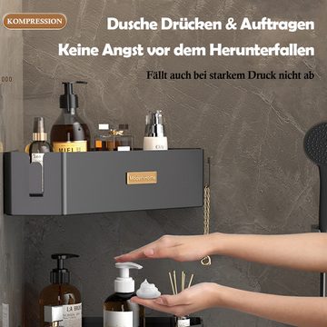 Welikera Duschablage, kein Stanzen dreieckiges Küchen-Badezimmer-Aufbewahrungsregal