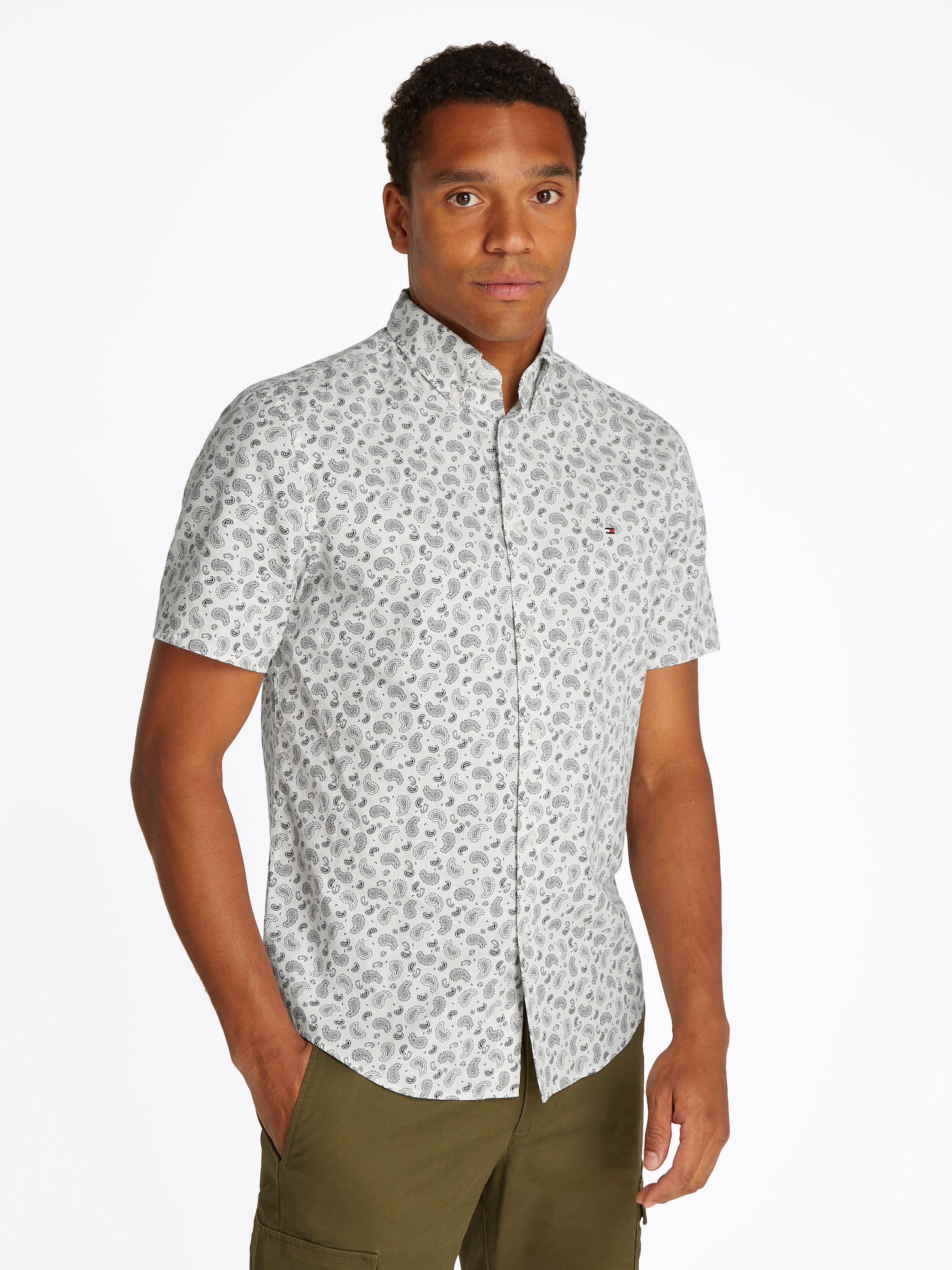 Tommy Hilfiger Kurzarmhemd COTTON LINEN PAISLEY günstig online kaufen