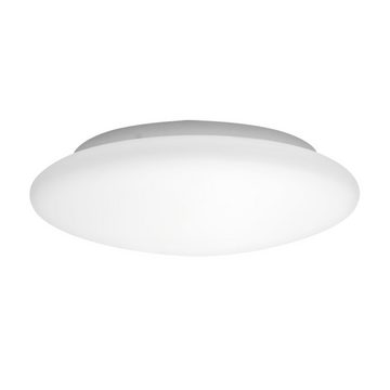 EGLO LED Deckenleuchte, LED-Leuchtmittel fest verbaut, Warmweiß, LED Deckenleuchte Esszimmerlampe Metall Glas weiß warmweiß D 35 cm